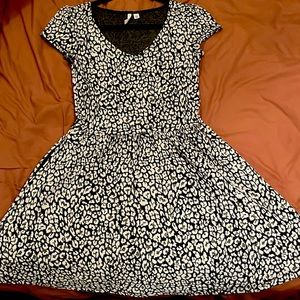 Nordstrom’s Frenchi sized S black and white fit and flare dress